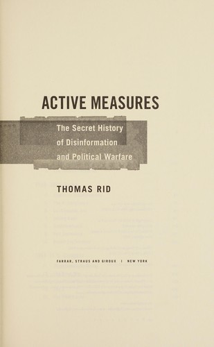 Active Measures by Thomas Rid